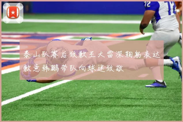 泰山队赛后致歉王大雷深鞠躬表达歉意韩鹏带队向球迷致敬